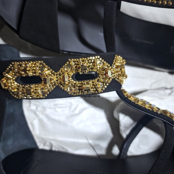 Gorgeous Giuseppe Zanotti Black Sandals Size 41 - Picture 5 of 10